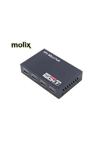 Molix 4 Port Hdmı Çoğaltıcı Splitter Hdmı 1.4V Çoklayıcı Dağıtıcı
