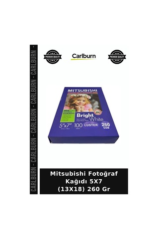 Delux Serisi Mitsubishi Fotoğraf Kağıdı 5x7 13x18 260 Gr Döküman Hediye Sayfa