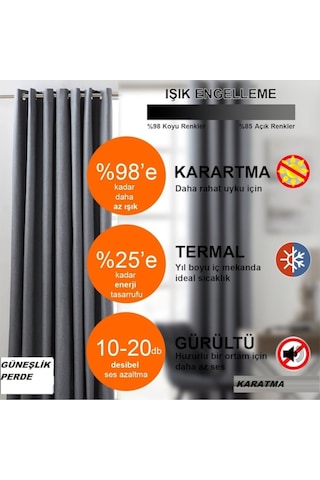 Perdefony 20 Renk Blackout Karartma Perde Fon Perde
