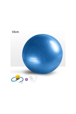 Yoga Pilates Aeorobik Jimnastik Topu 65 CM Mavi