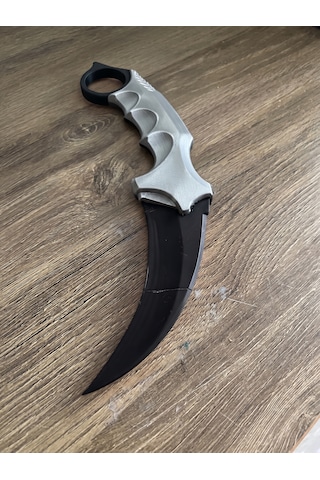 Riva Self 3d Baskı Farklı Renkler Taktiksel Parmak Halkalı Hobi Ve Dekoratif Maket - 16 Cm Siyah-Gümüş