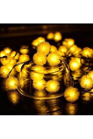 Sge Teknoloji Güneş Enerjili 6.5 M 30 Led Sarı Renkli Kar Tanesi