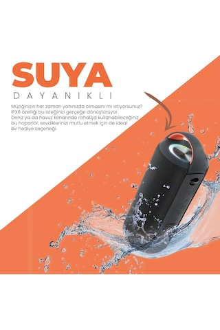 Moodix Kı23ks162 Bluetooth Hoparlör Siyah 10w 2 Ipx6 Suya Dayanıklı