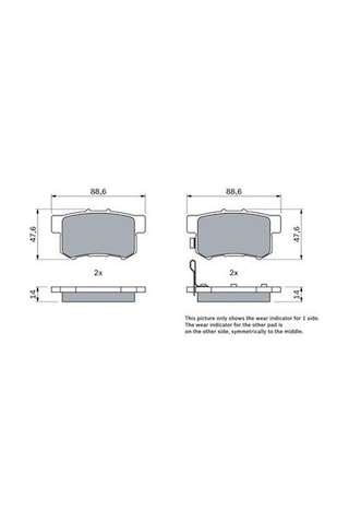 Honda Cr-z 1.5 Hybrid 2010-2012 Bosch Arka Balata 23736