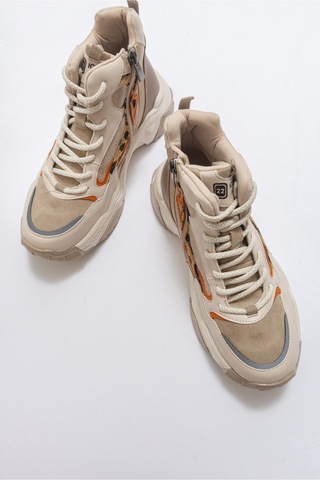 Luvishoes Olıvıa Bej Desenli Kadın Spor Bot Bej