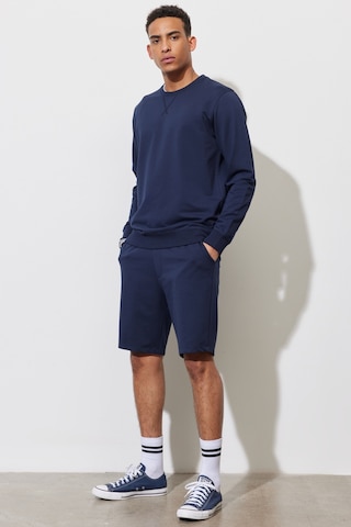 Ac&Co / Altınyıldız Classics Erkek Lacı Standart Fit Normal Kesim Pamuklu Cepli Örme Şort Lacivert
