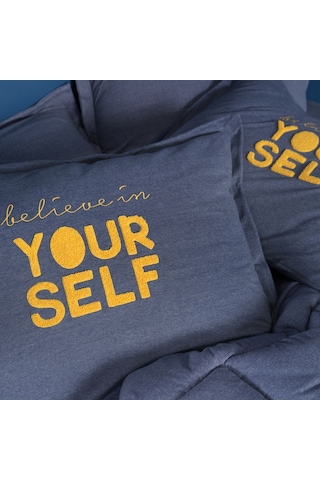 Karaca Home Motto Cotton Comfort Tek Kişilik İndigo