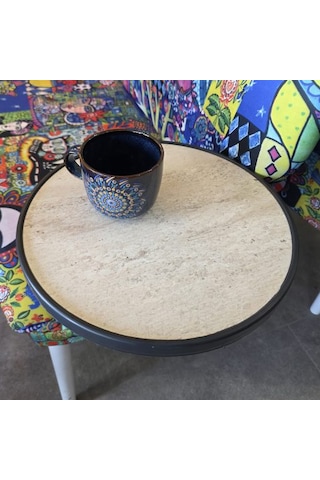 Yan Sehpa Oval Yuvarlak Sehpa 5097