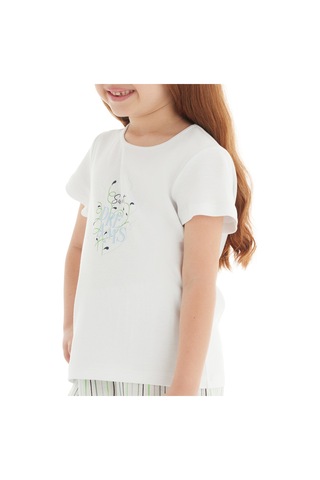 Blackspade Kız Çocuk T-shirt 51825 - Beyaz Beyaz