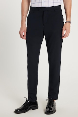 Tudors Erkek Slim Fit Dar Kesim Chino Yandan Cepli Pamuklu Lacivert Pantolon-35723 Lacivert