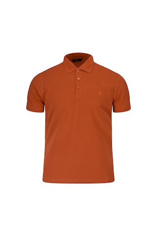 Hatemoğlu Turuncu Regular Fit Polo Yaka 100% Pamuk Tişört Turuncu - Beyaz