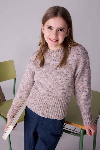 Kız Çocuk Rahat Kalıp Kazak Kahverengi Kahverengi