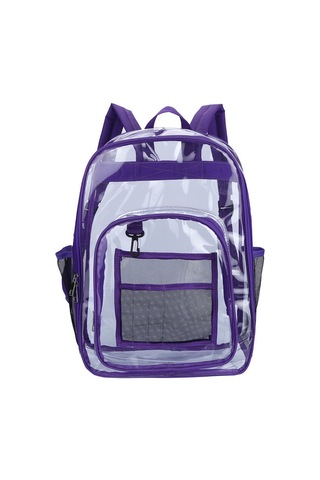 Yaozixa Üçlü Siyah Transparan Pvc Çanta Seti - Öğrencilik İçin Büyük Kapasiteli双肩包 - Günlük Kullanım Kolaylıkları Şeffaf