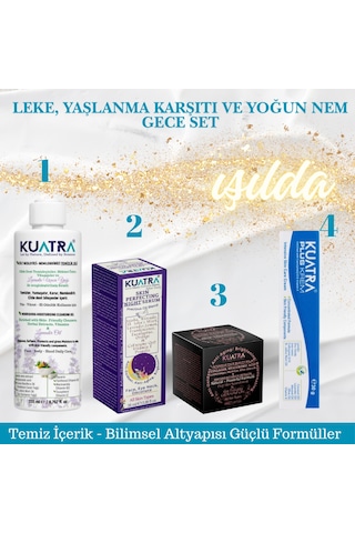 Kuatra Koyu Leke ve  Yoğun Nemlendirici Gece Bakım Seti