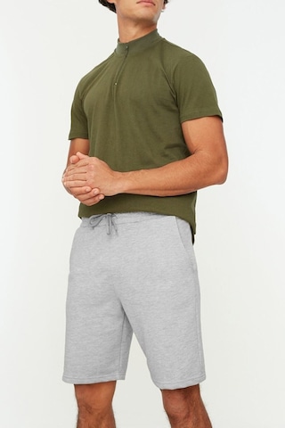 Spor Penye Short Gri