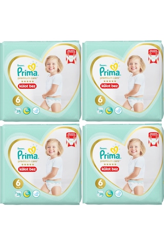 Prima Premium Care Külot Bebek Bezi 6 Numara XL (15+) 112 Adet 4'lü
