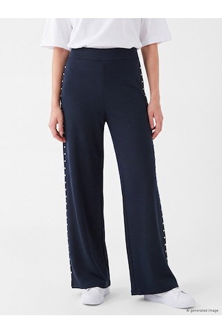 Lcw Comfort Lacivert Taşlı Soft Touch Kadın Eşofman Altı