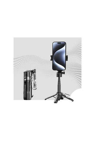 Lenyes Lph110 Uzaktan Kumandalı Çok Fonksiyonlu Sabitleyici Ayrılabilir Tripod Selfie Çubuğu Siyah Siyah
