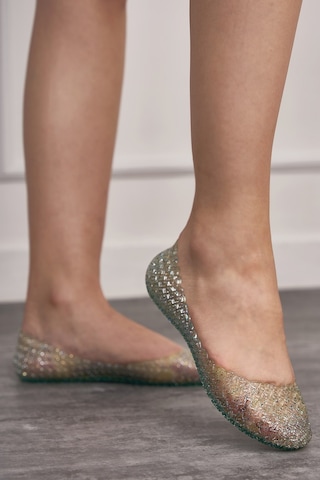 Günlük Kadın Kaymaz Kalın Taban Simli Yumuşak Şık Havuz Plaj Deniz Ayakkabısı J1-j2 Mavi