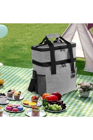 Dolıty 15l Yalıtımlı Çanta El Çantası Pratik Hafif Öğle Gri