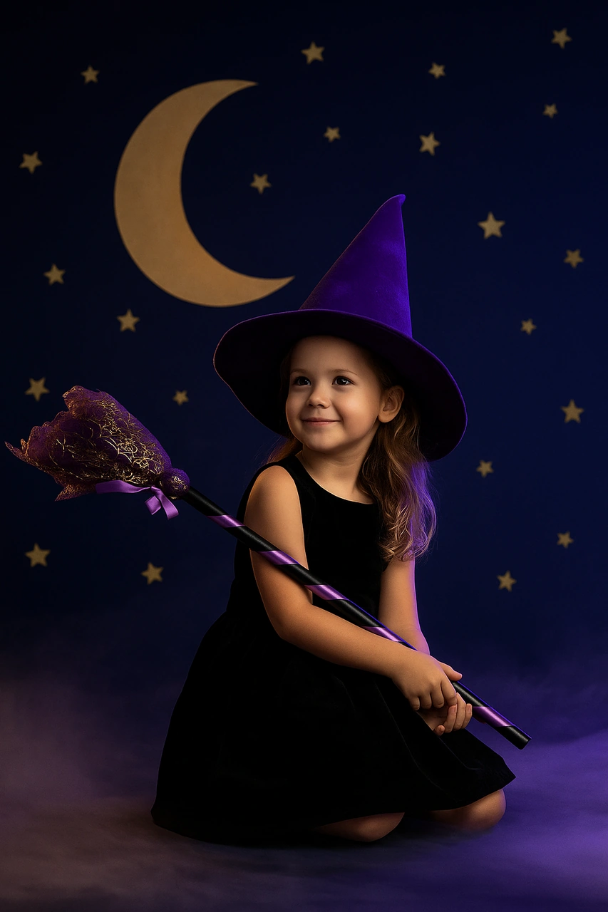 Halloween Cadı Süpürgesi Tüllü Mor Diğer