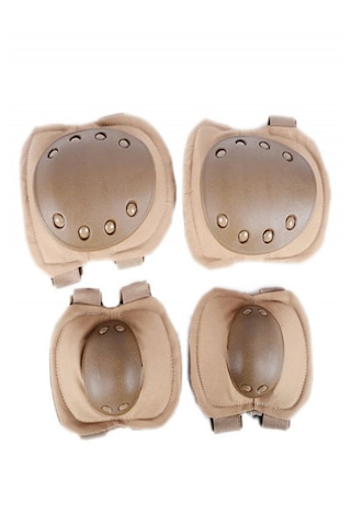 Askeri Alanlar Ve Motosiklet İçin Koruyucu Dizlik Dayanıklı, Rahat Ve Güvenli Koruma Bej