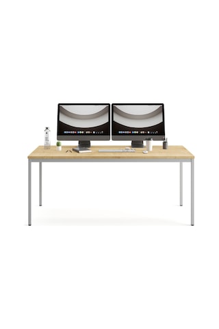 Çok Amaçlı Masa 160x80x75h Cm, Yemek Masası, Ofis Çalışma Masası, Bilgisayar Masası, Meşe Renk Safir Meşe