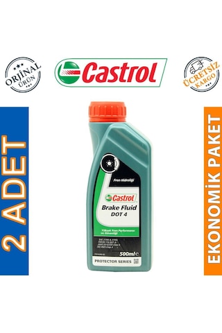 Castrol Brake Fluid Dot 4 500 Ml Fren Hidrolik Sıvısı 2 Adet