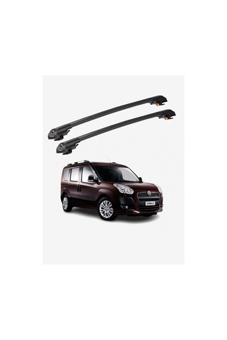 Fıat Doblo 2 2010-2022 Trx1 Thunder Carrier Kilitli Ara Atkı Taşıyıcı Tavan Barı Siyah