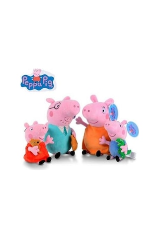 Peppa Pig Ve Ailesi Peluş Oyuncak Peppa Pig Family Çok Renkli