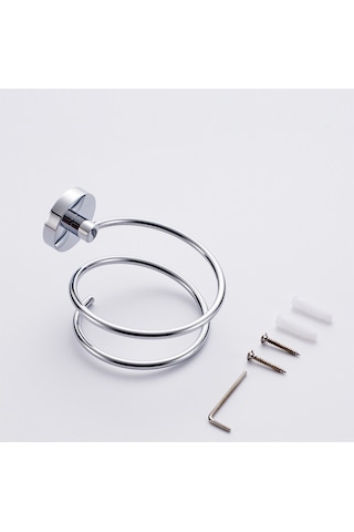 Moveevo Saç Kurutma Makinesi Tutucu Duvara Monte Saç Kurutma Makinesi Askı Rafı Cilalı Krom Paslanmaz Çelik Saç Kurutma