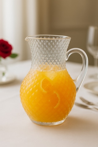 Grandora 2 Litre Şık Dekorlu Cam Sürahi Buzlu Desen, Premium Kalite