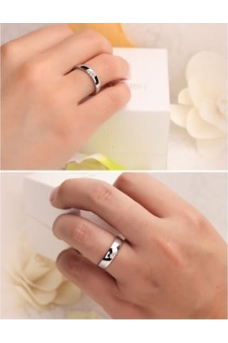 925 Gümüş Kalpli Alyans