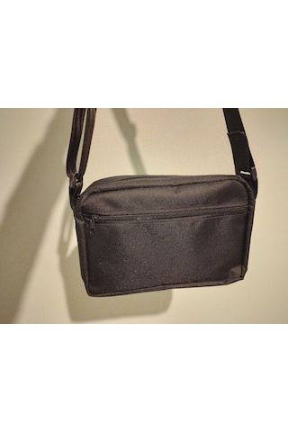 Emre Çanta Dikim Evi Unisex 4 Bölmeli Su Itici 600d Impertex Kumaş Çapraz Askılı Postacı Ve Omuz Çantası 24x15x5 Cm Siyah