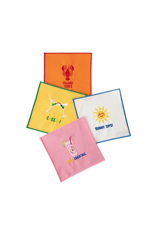 Summer Nakışlı 4'lü Kokteyl Peçete 15x15 13199156