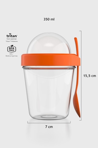 Renga Orbit 350 Ml Tritan Müsli Ve Atıştırmalık Kabı 191013 Turuncu