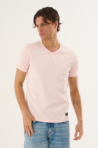 Alexander Gardi V Yaka Kısa Kollu Erkek T-shirt Pembe