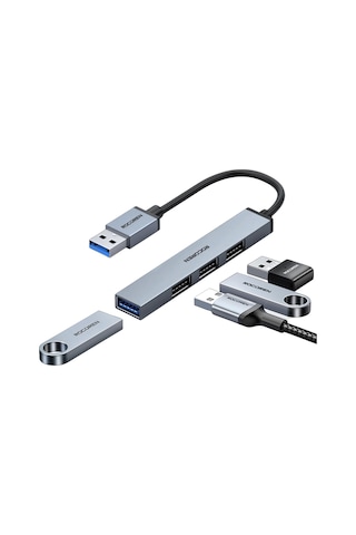 Usb-a 3.0 5gbps 4 Portlu Usb Çoklayıcı Hub Acı Kahverengi