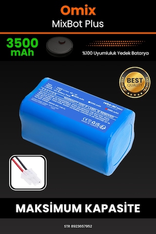 Omix Mixbot Plus Uyumlu 2600mah Robot Süpürge Bataryası