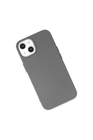 Apple iPhone Uyumlu Uyumlu 14 Kılıf Nano İçi Kadife Silikon - Gri