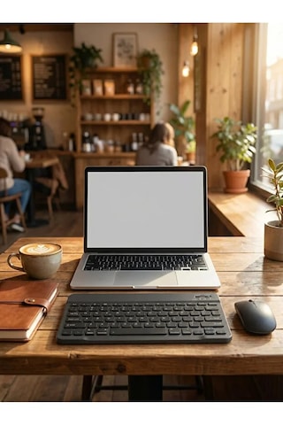 Kablosuz Bluetooth Klavye Ve Dongle Lı Mouse Seti Şarjlı Klavye Ve Fare Kombinasyonu Siyah