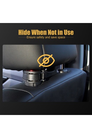 Wezone Araba Arka Kafa Yastığı Telefon Tutucu Ve Çanta Asıcı - 360 Döner, Kilitleme Fonksiyonu, Mavi Abs+silikon Diğer