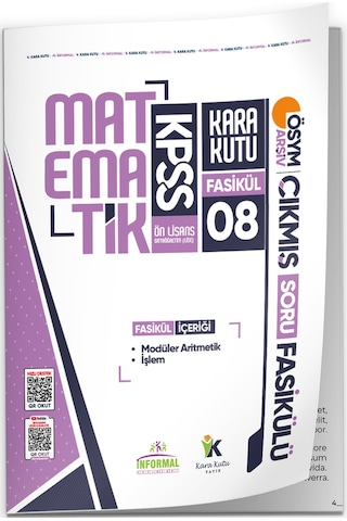 2026 Kpss Önlisans Matematik Kara Kutu Akademik 8.fasikül Ösym Çıkmış Soru İşlem Modüler Fasikülü