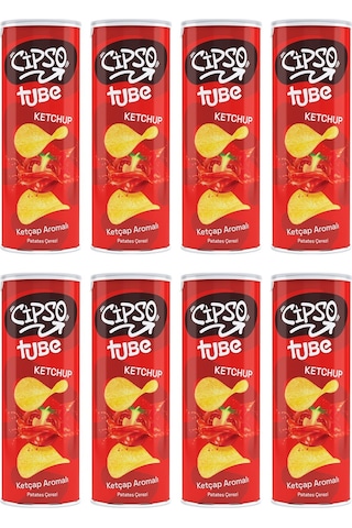 Cipso Tube Ketçap Aromalı Cips 160 Gr X 8 Adet