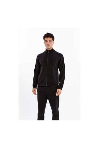 AR-MA Arma Erkek Slim Fit Sweatshirt Scuba Interlok, Tam Fermuarlı, Dik Yaka, Fleto Cepli K30324989802 Siyah