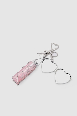 Shule Bags Lipstick Gloss Kalpli Charm Gümüş