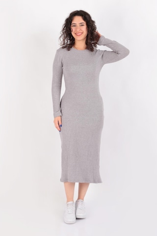 Busem W0011297 Kadın Elbise Gri Melanj