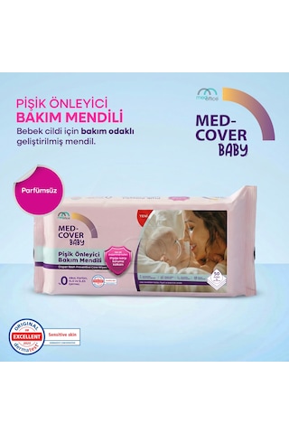 Med-cover Baby Pişik Önleyici Bakım Mendili 50'li x 12 Avantaj Paketi