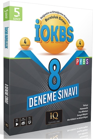 Iq Yayınları 5. Sınıf İokbs Bursluluk 8 Deneme Çözümlü Iq Yayınları