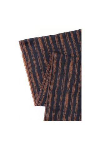 Ac&Co / Altınyıldız Classics Erkek Lacivert - Turuncu Desenli Atkı Lacivert - Turuncu